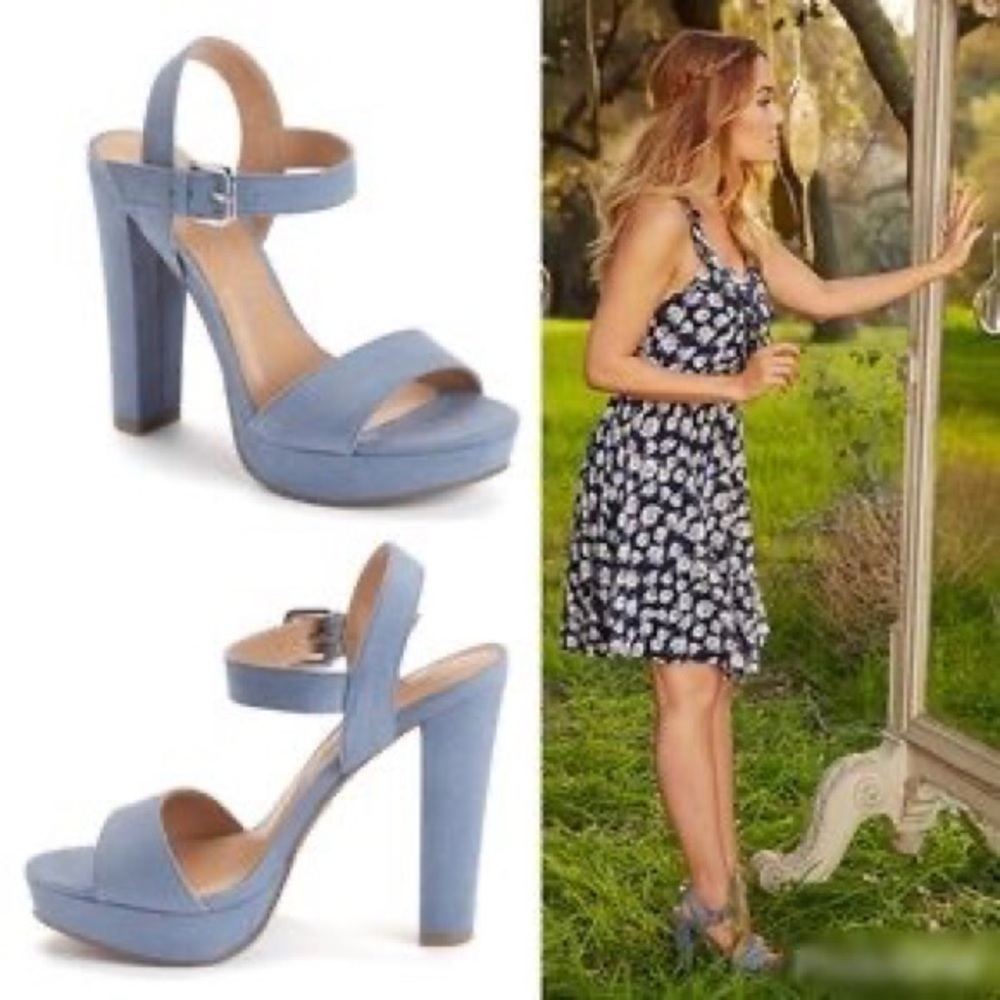 Baby Blue Lauren Conrad Platform Sandals size 7.5